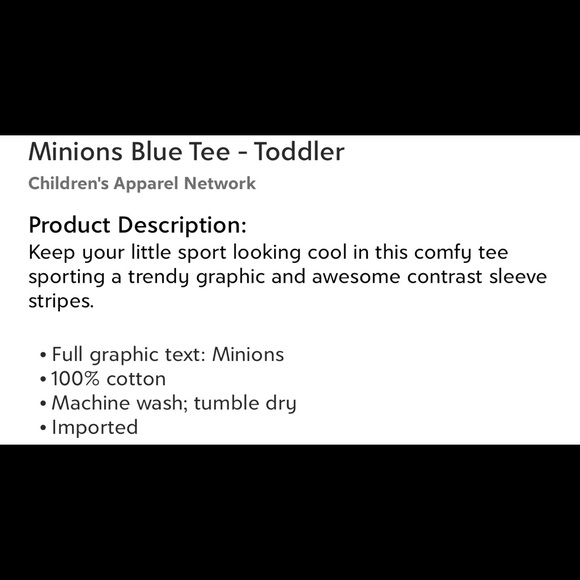 Minions Blue Tee - Picture 2 of 2